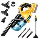 Rueqior Cordless Vacuum Compatible with Dewalt 20V Battery, 5 in 1 Handheld Electric Vacuum Cleaner with 400W Powerful Motor, 46 CFM Stick Vacuum,Mini Vacuum for Home Pet Hair, Car (Tool Only)