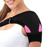 Shoulder Brace Support, Rotator Cuff Compression Support, Adjustable Shoulder Support Brace Strap Joint Sport Gym Compression Bandage Wrap for Fitness or Training Exercise