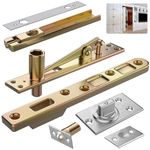 Lipshome Pivot Hinge,Invisible Pivot Hinge System with, Door Ball Catch,Hidden Door Hinge,Hardware for Max 200 lb Heavy Duty Wood Doors & Hidden Door BookcaseheSecret Door (Adjustable)