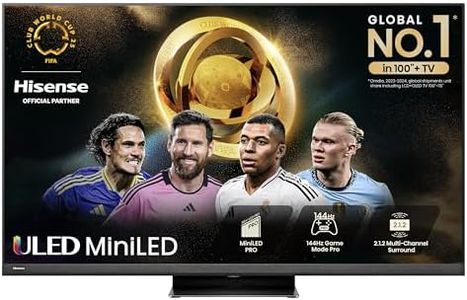 Hisense 55 Inch Mini-LED Smart TV 55U86KQTUK, Quantum Dot Colour, Dolby Vision IQ & Atmos, iMax Enhanced, 2.1.2 Channel Speakers, Youtube, Netflix and Disney+