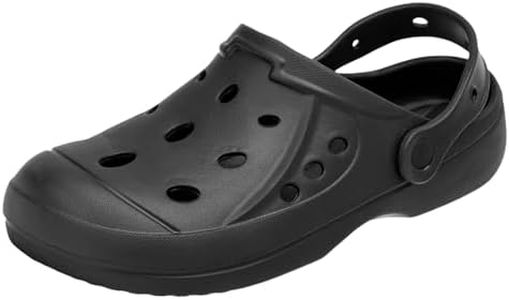 Alpine Swiss Mens Clogs Lightweight Slip On Mules Water Sandals Comfort Gardening Shoes Black 11 M US