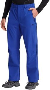 Pioneer Camp Men’s 3L Waterproof Rain Pants – Technical Breathable Shell with Side Ventilation Zips for Trekking & Skiing Blue