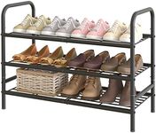 Huhote Shoe Rack 3 Tiers Iron Mesh 