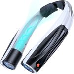 Portable Neck Fan with 6 Powerful Speeds, 6000mAh Rechargeable 20Hrs Battery Life Wearable Hands-Free Hair-Friendly Cooling, Patented Vertical Airflow Personal Fans for Women Men Office Travel - Black