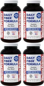 Yerba Prima Daily Fiber Formula Powder - 12 oz (Pack of 4) - Soluble & Insoluble Dietary Fiber Supplement - Gut Health - Vegan, Non-GMO, Gluten-Free