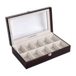 La Trove Brown Tie Pocket Square Organiser Box