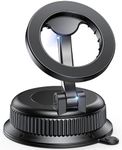 BOSILLEY Magnetic Car Phone Mount for MagSafe, Strong Suction Cup Phone Holder for Car Dashboard & Windshield, 360° Rotatable & Foldable, Adjustable Cell Phone Holder for Car, Fits iPhone 12–17 Series
