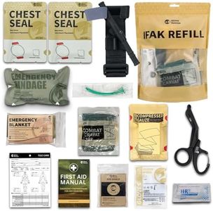 RHINO RESCUE Trauma Refill Kit Emergency Medical Supplies Combat IFAK Pack for Wound Care, Survival, Car & Camping (11 Piece)