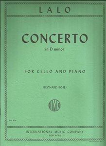 International Music Co. Lalo Concerto in D Minor for Cello and Piano