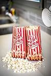 Popcorn Bags 1.5oz -Bulk Pack of 100-Medium Brown&Red Individual Pop Corn Paper Bags -Movie Night box, Mini Snack Boxes, Concession Stand, Party/Game Supplies - Goodie Box Bowl - STOP TO SHOP! Brand