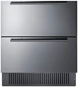 Summit Appliance SPR3032D 30" Wide 2-Drawer All-Refrigerator, Indoor/Outdoor compatible; 5.42 cu.ft Capacity; Stainless Steel Drawers; Frost-free Operation; Drawer Dividers