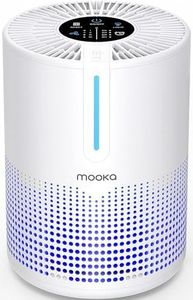 Air Purifiers for Bedroom Home, MOOKA H13 HEPA Filter Protable Air Purifier with USB Cable for Smokers Pollen Pets Dust Odors Office Car 300 Sq.Ft, Travel Desktop Air Cleaner, Fragrance Sponge, M01