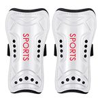 Football Shin Pads, Kids Soccer Shin Guards Large Perforated Breathable Soccer Shin Pad Board for Youth Boys and Girls (6-15 years)