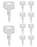 QWORK Ignition Key H806, 10PCS 17001-00019 Heavy Equipment Key for Takeuchi Hitachi Gehl New Holland Case CTL Crawler Loader
