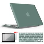 IBENZER Compatible with MacBook Air 11 Inch Case Model A1370 A1465, Soft Touch Plastic Hard Shell Case Bundle with Keyboard Cover & Screen Protector for Mac Air 11, Midnight Green, A11MTGN+2