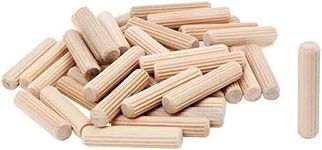 100 Pack 3/8" Wood Dowel Pins Straight Grooved Pins for Furniture Door and Dowel jig (3/8 in)