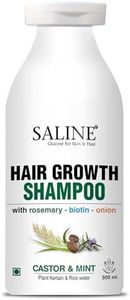 SALINE Hair Growth Shampoo with Rosemary Oil, Biotin, Onion Oil 300ml - Natural Hair Strengthening & Thinning Solution with Amla Oil, Reetha Extract, Wheat Protein - Sulfate-Free 300ml