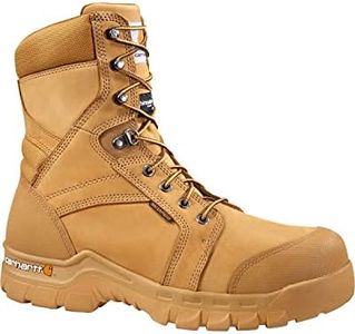 Carhartt Men's 8" Rugged Flex Insulated Waterproof Breathable Soft Toe Work Boot, Wheat, 10