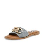 Steve Madden Women's Gene Sandal, Denim, 9