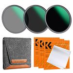 K&F Concept 77mm ND8 ND64 ND1000 Lens Filter Kit - Optical Glass, High Definition, Multi-Coated, Waterproof, with Filter Pouch and Cleaning Cloths (Nano-D Series)