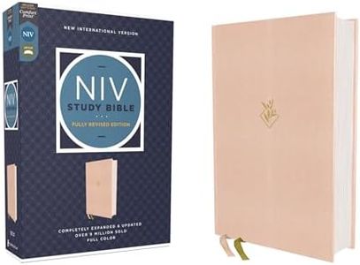 NIV Study Bible, Fully Revised Edition (Study Deeply. Believe Wholeheartedly.), Cloth over Board, Pink, Red Letter, Comfort Print