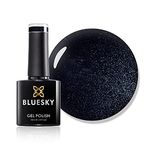 Bluesky Gel Nail Polish, Overtly Onyx 80540, Black, Dark, Glitter, Onyx, Long Lasting, Chip Resistant, 10 ml (Requires Drying Under UV LED Lamp)