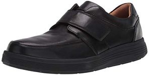 Clarks Men's Un Abode Strap Loafers, Black Black Leather, 9 UK
