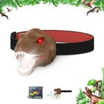 Dysaim LED Headlamp, Dinosaur Headlamp for Kids Head Lamp Outdoor Camping Essentials Gear Flashlight, Dinosaur Toys Headlight for Boys Girls or headlamps for Adults, Ideal Gift Toys for Birthday Xmas