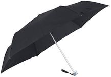 SAMSONITE Rain Pro 3 Section Manual Ultra Mini Flat Stick Umbrella, Black, Diameter 97 cm, Stick Umbrella