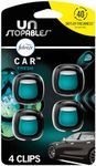 Febreze Unstopables Car Odor-Fighting Car Freshener Vent Clip Fresh Scent.07 oz. Car Vent Clip, Pack of 4