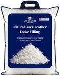 Lancashire Textiles 2kg Ethically Sourced Natural Duck Feather Filling – Feather Filling & Cushion Stuffing for Toys, Cushions, Sofas & Crafts | 5-6cm Length Loose Washed | Made in Britain