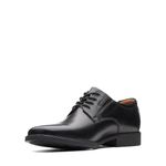 Clarks Men's Tilden Plain Derbys, Black Black Leather, 11 UK