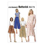 Butterick Patterns B6178A50 Misses' Culottes Sewing Template, A5 (6-8-10-12-14)