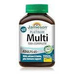 Jamieson 100% Complete Multivitamin Platinum for Adults 65+, with Calcium, Lutein & Immune Support