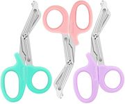 Trauma Shears, Medical Scissors 3-Pack, Premium Bandage Scissors for Nurses, 7.5" Nursing Scissors, Surgical Scissors, Nurse Scissors, Emergency First Aid Scissors (Pastel Blue, Pink, Lilac)