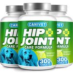 CANIVET Dog Joint Care Supplements | 900 Tablets | With Green Lipped Mussel, Glucosamine & Chondroitin, Turmeric, MSM, Hyaluronic Acid, Manganese and Vitamins for dog joint care. Aids stiff joints.