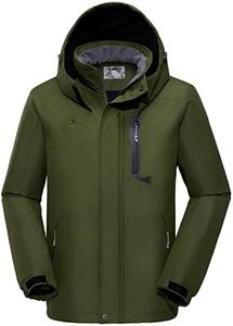 CAMELSPORTS Men's Ski Jacket Water Repellent — Winter Snow Mountain Coat Hooded Fleece Lined Outdoor Warm Raincoat