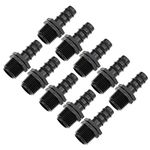 uxcell Barb Drip Pipe Connector 1/2 BSPT Male Thread 16PE Hose Fitting for Garden Agricultural Irrigation System, Plastic 10pcs