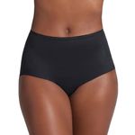 Leonisa Seamless high Waist Briefs for Women no Show Underwear Black