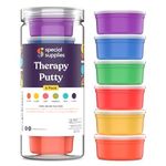 Special Supplies Therapy Putty for Kids and Adults - Resistive Hand Exercise Stress Relief Therapy Putty Kit, Set of 6 Strengths, 3 Ounces of Each Putty