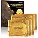 Greenlife® Crystal 24K Gold Collagen face 10pcs Masks sheet - Anti Aging, Wrinkles, Moisturising, Blemishes, Firming, Toning,Dark Circles (10 pcs golden facial mask)