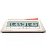 A&A Chess Clock, Digital Chess Timer with 36 Tournament Modes, Stylish Minimalist Design with Rocker, Portable Timer for Chess & Board Games (White)