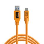 Tether Tools Usb 3.0 To Type C Cable With High Visibility For Personal Computer, Laptop, Smartphone (Orange)