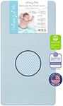 Dream On Me Starbright Breathable Fiber Crib and Toddler Mattress, Greenguard Gold Certified, Blue Mist