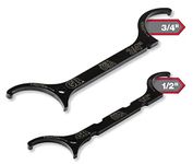 Gardner Bender LNW-KIT Locknut Wrench Kit, ½ & ¾, Loosen/Tighten Locknuts, Innovative Steel Construction fits UL Locknuts, 2 Pack Bundle, Black