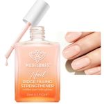 modelones Nail Strengthener and Growth Jelly Light Nude Nail Polish Nail Hardener Extra Strong and Growth Nail Repair for Damaged Nails Strengthening Polish Ridge Filler for Nails Foundation 15ml