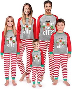 SUNNYBUY Family Christmas Pjs Matching Sets,Holiday Pajamas Xmas Jammies for Family or Couples, Elf, XX-Large