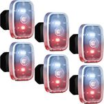 LED Safety Running Lights for Runners USB Rechargeable Bike Rear Light Clip on Strobe Running Lights with 5 Modes Blinking Walking Lights for Night Cycling Hiking Pet(6 Pieces)