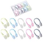 10Pcs Swimming Nose Clip, Water Sports Nose Protection, Swimming Training Essential, Nose Clips with Storage Case, Suitable for Pool and Beach Activities