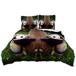 Duvet Cover Set for Single Double Super King Size Bed, Morbuy 3D Panda Printed Microfiber Boys Mens Bedding Sets Duvet Set with Pillowcases and Quilt case (Baby Panda,200x200cm)